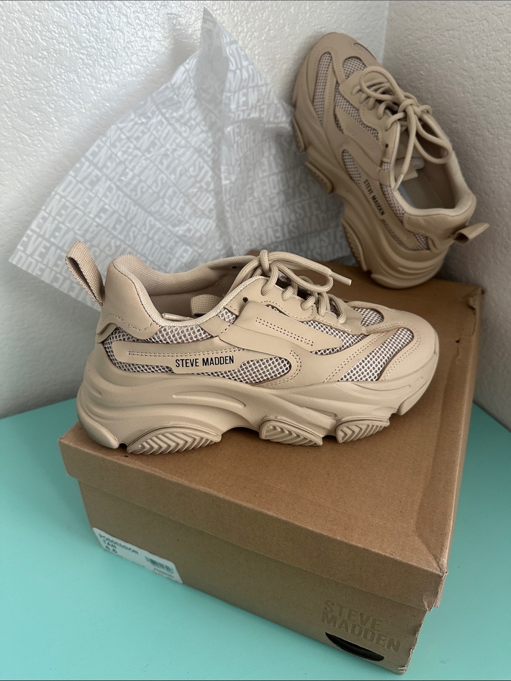 Steve Madden Possession-E trainers 6.5M/EUR 38,5-chunky platform sneakers w/ box
